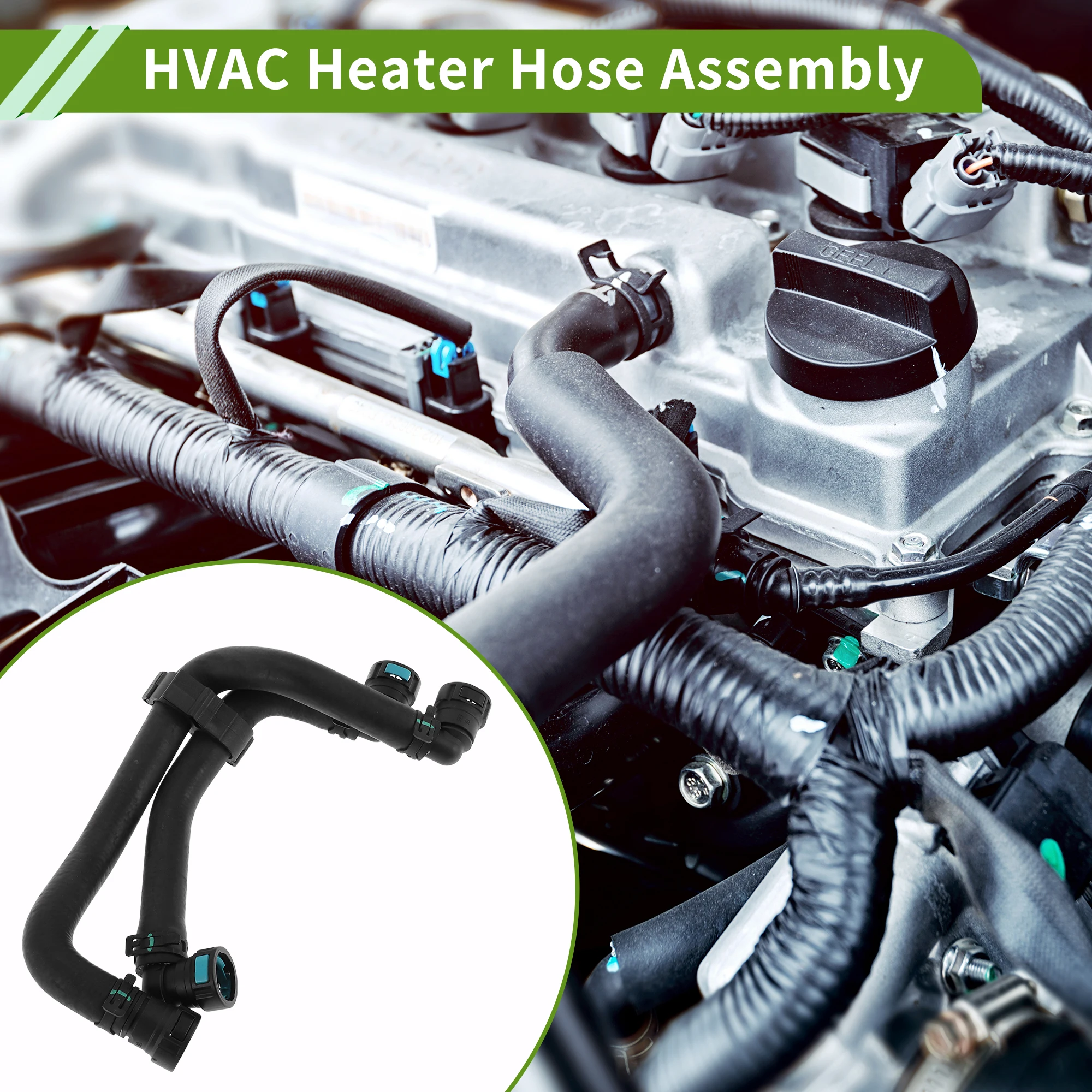 

UXCELL No.PCH500900 HVAC Heater Hose Assembly for Land Rover Range Rover Sport Black Engine Radiator Hose Rubber 1Pc
