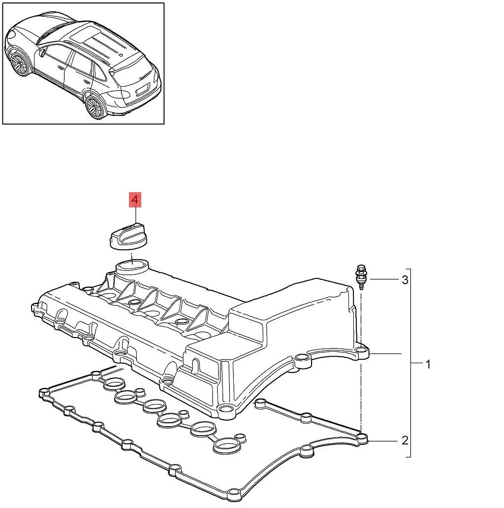 95510448500 Engine Oil cap for Porsche Cayenne 2007 4.8 Panamera 2010 4.8