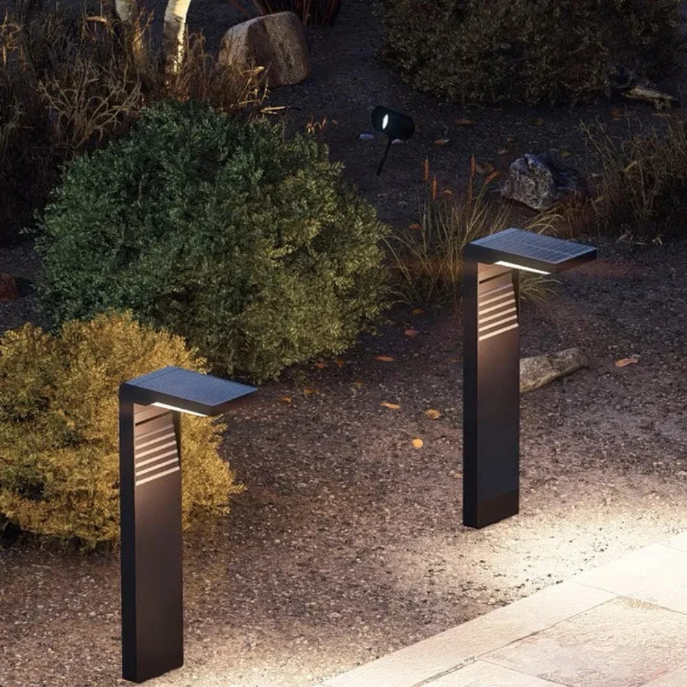 2 pezzi IP64 luci solari da giardino impermeabili lampada da giardino a LED per esterni luci solari per decorazioni da prato per cortile passerella percorso paesaggio