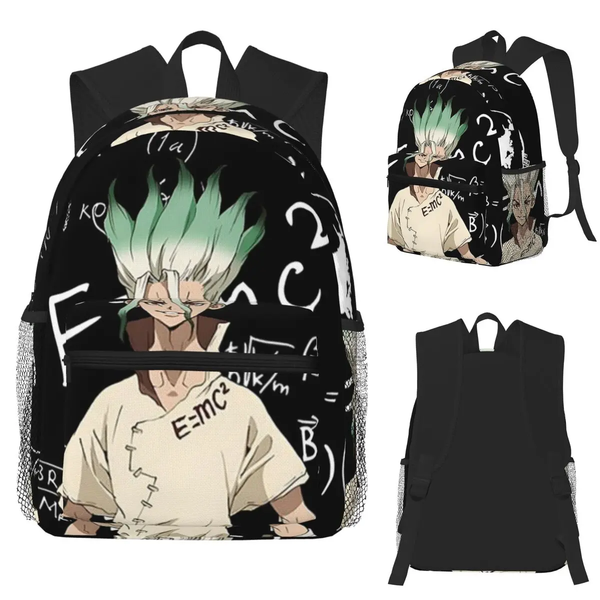 Senku Ishigami Dr Stone Apan Anime Student Backpack School Bag Hiking Travel Daypack for Boys Girls Bookbag Shoulder Bags
