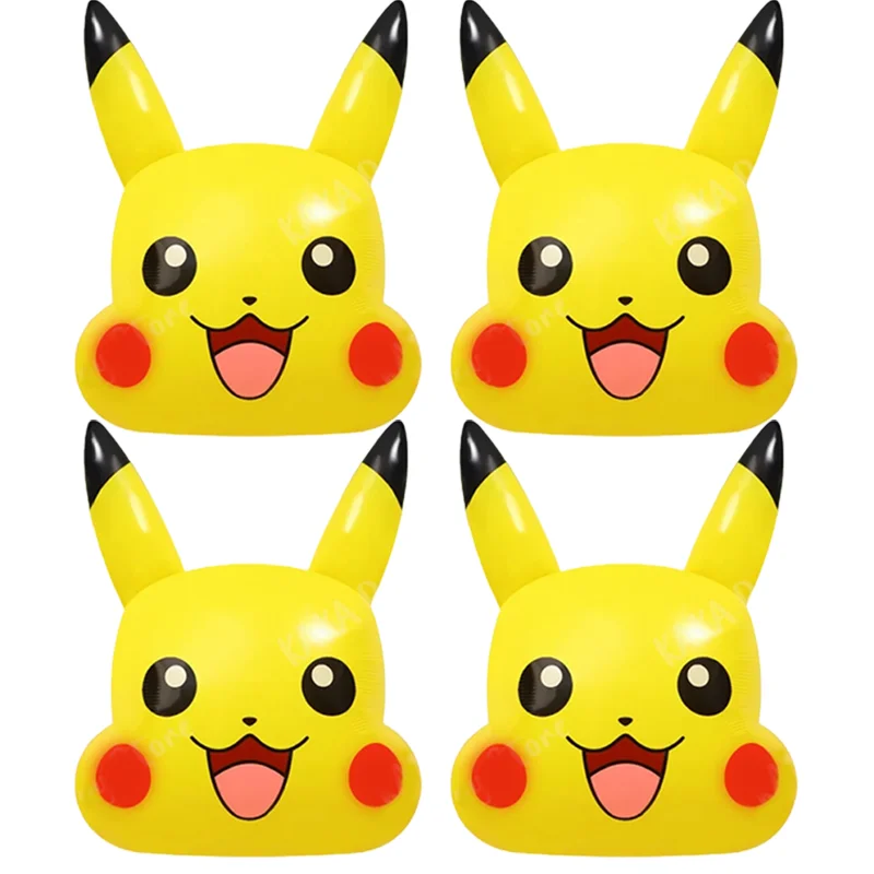 Pokemon Party Balloons Cartoon Pikachu Head Foil Yellow Balloon Set Baby Shower Birthday Party  Kids Favor Classic Toy Boy Gift