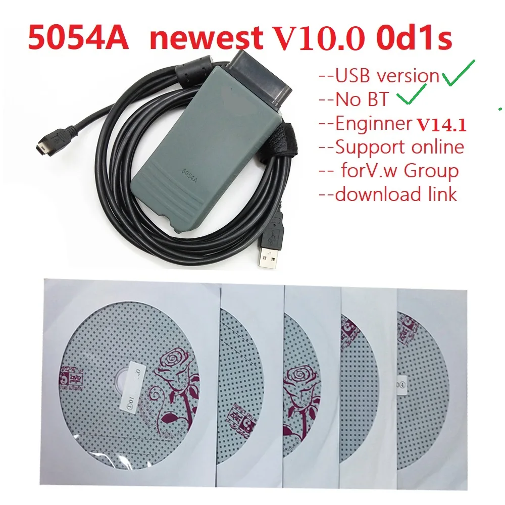 VA5054 installed with G1 tablet mini m2 ssd 0d1-s +V14.1 Engineering vs5054A forV-W/A-udi/S-koda car diagnostic ready to use