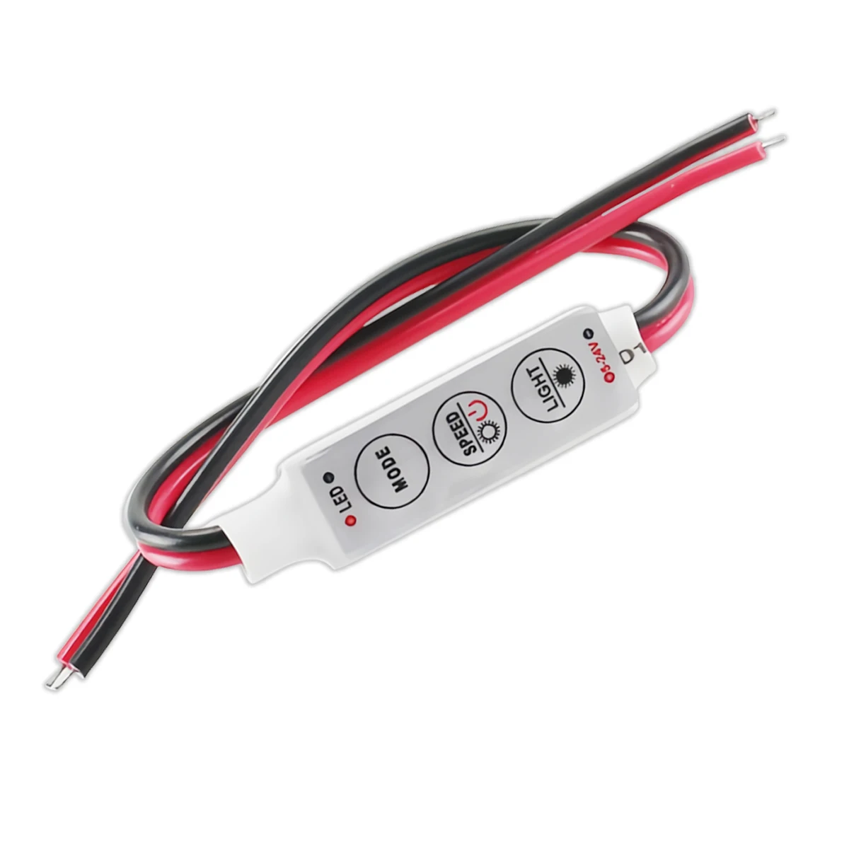 Controller LED monocolore per carichi pesanti - Dimmer a 3 pulsanti per strisce 5050 con effetti dinamici