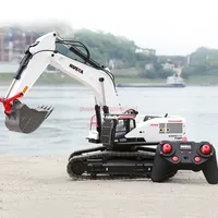 Huina 1594 Toy Remote Control Engineering Vehicle 22 Tong Alloy 1:14 Model Modification Machine Electric Excavator Adult Toy Gif