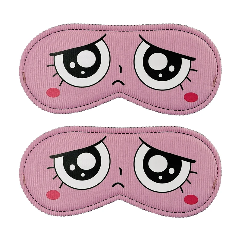 Sleeping Cute Mask Cartoon Pattern Cover Slaapmasker Blockout Eye Comfort Blindfold Concave Light with Women Men Aid Eye Travel