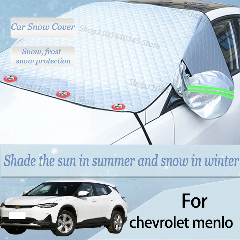 

For chevrolet menlo car Snow Windscreen, Snow, Frost, Dust and UV Visor, Winter car clothing, thick magnetic