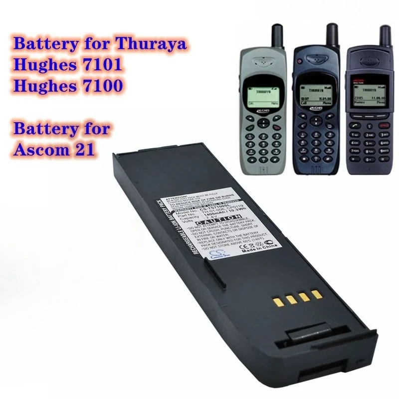 

Satellite Phone Battery 7.4V/1400mAh CP0119, TH-01-006 for Thuraya Hughes 7100, 7101, for Ascom 21