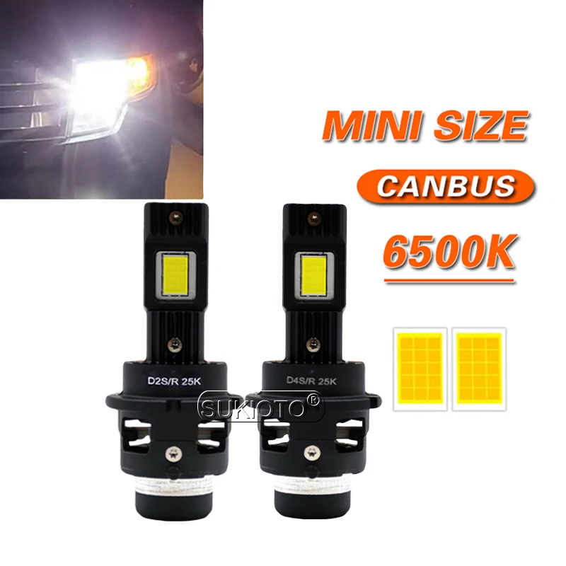 

1 Set 40000LM D4S Led Car Headlight D2S LED Bulb D2R D4R LED Car Lamp High Bright 90W 1:1 Plug&Play CSP Chip 6500K White Light