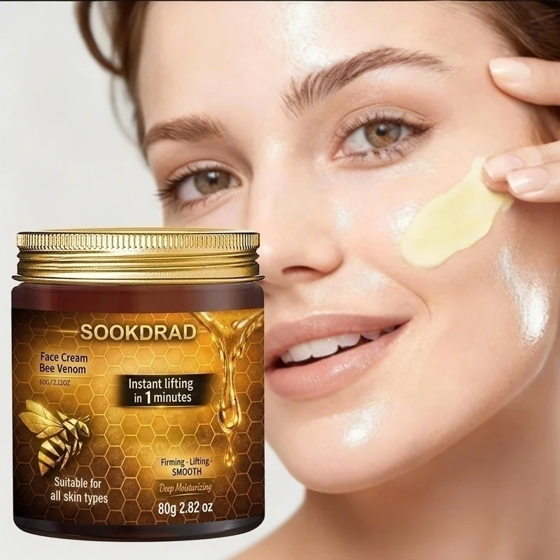 Bee Venom Face Cream, Instant 1-Min Lifting, Deep Moisturizing, All Skin Types, 60g Daily Care Essential