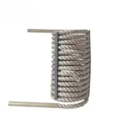 Low Price Thread Cooling Coil Spiral Titanium Tube With PVC Shell Immersion Type Ti Evaporator For Sale