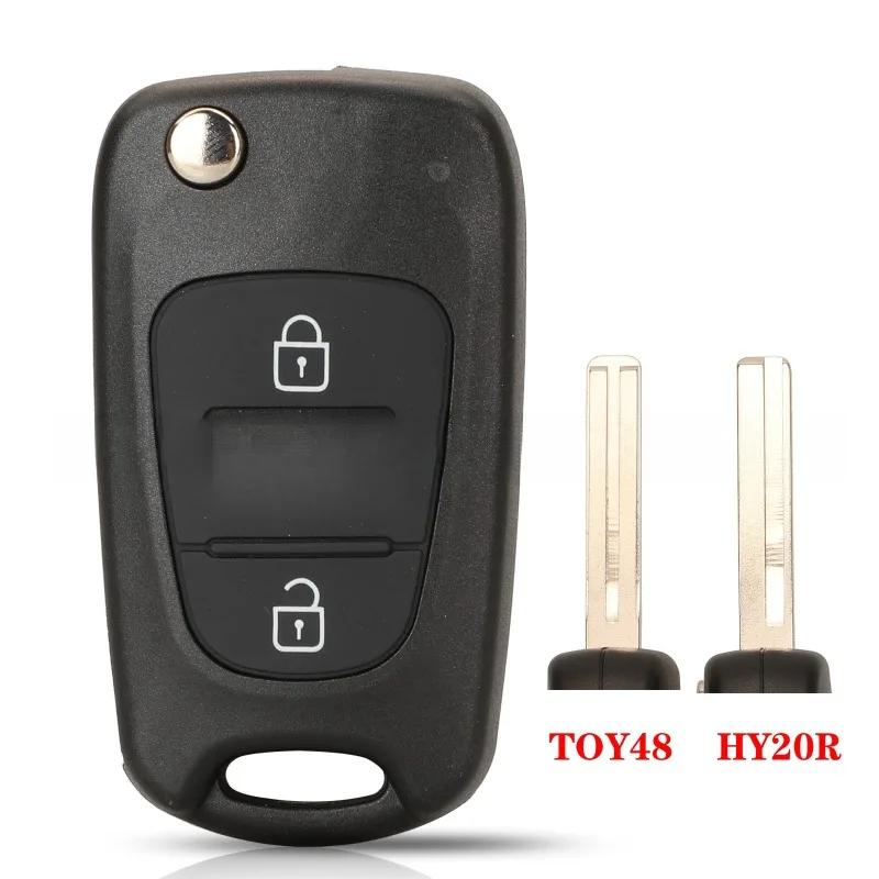 Car Key Shell Replacement Remote 3 BT Flip Folding Key Case For Kia K2 K5 Rio 3 Picanto Ceed Cerato Sportage For Hyundai