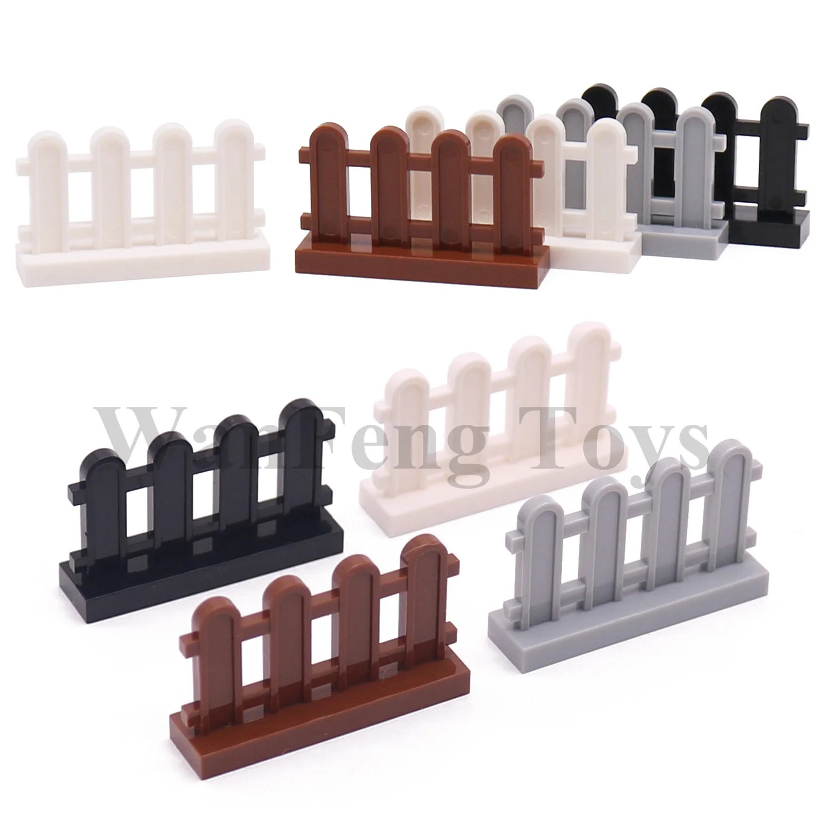 MOC Building Blocks 50PCS 1x4x2 Fence Compatible with 33303 City Street View Garden Model Kit Parts Accessories DIY Particles
