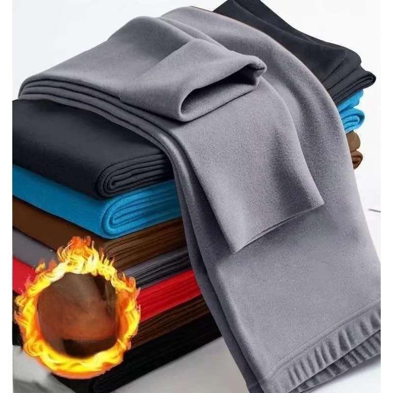 Thiened الألمانية المخملية بناطيل تدفئة الرجال ملابس داخلية Fce اصطف الخريف Spwear حجم كبير التخسيس طبقة قاعدة بنطلون