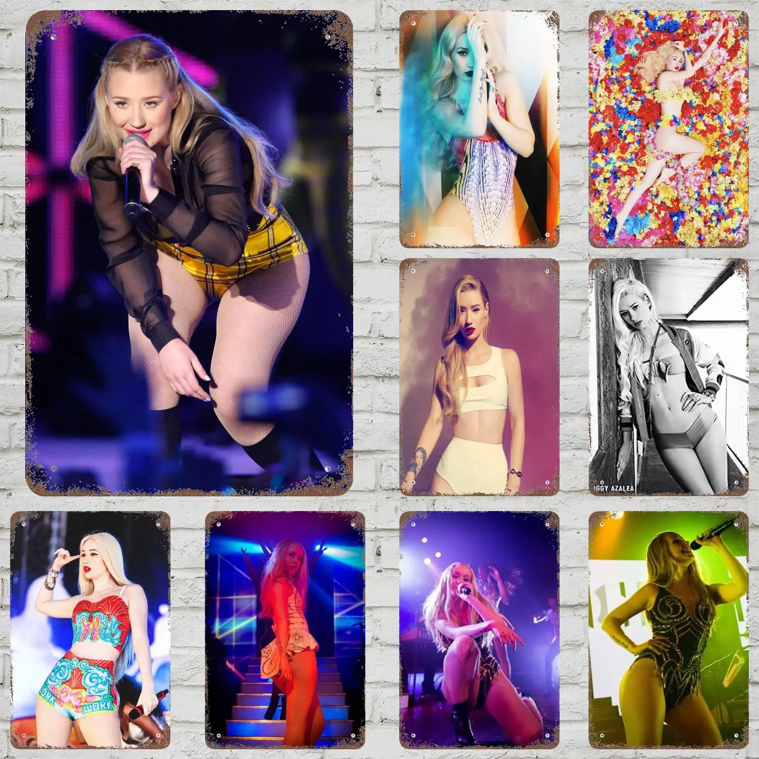 Iggy Azalea Decor-letreros de Metal Vintage, carteles de estaño, póster de capitán, decoración para Bar, Pub, Club, hombre, cueva, decoración de pared