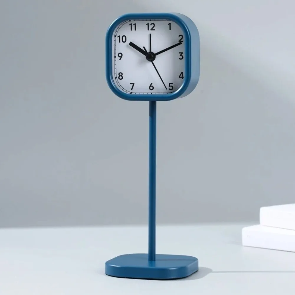 Metal Casing Desktop Stand Clock Vintage Drop-proof Mechanical Timer Clock Stable Base Wear-resistant Tabletop Clock Bedside