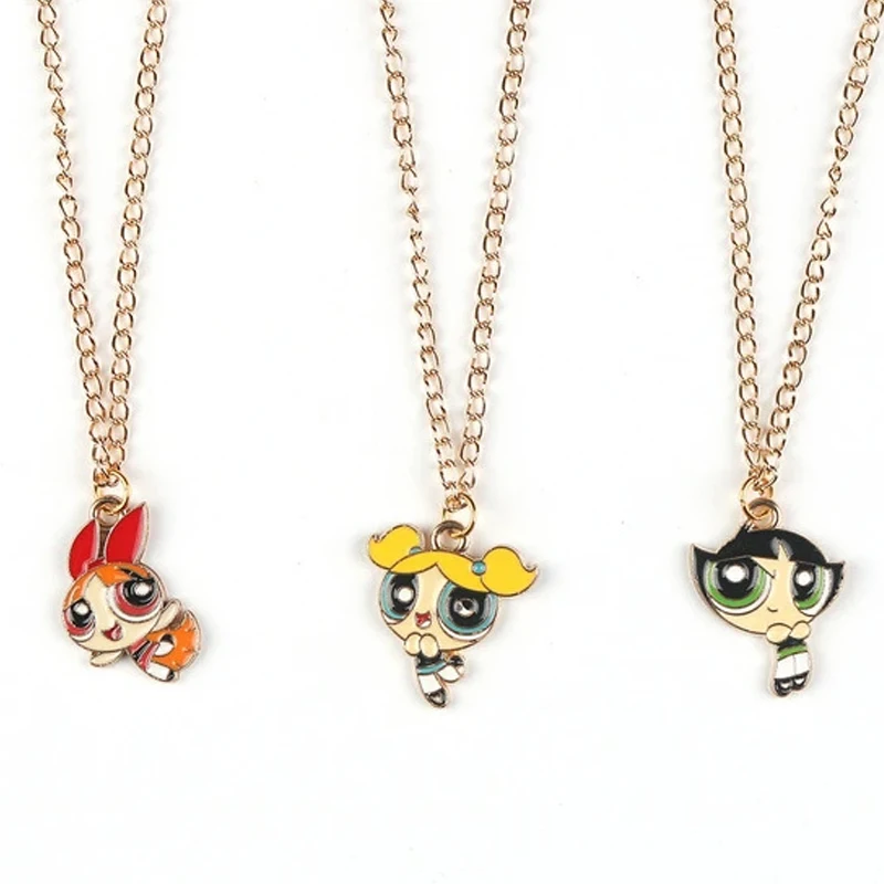 Ожерелье для девочек с милой фигуркой героя аниме, ювелирные изделия, аксессуары, игрушки, милый мультяшный кулон из сплава, детские подарки
