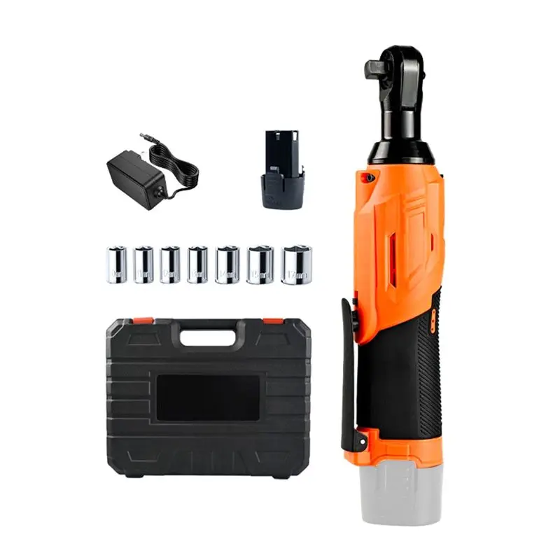 

Высокомоментный динамометрический ключ HLZS-200Нм 90 ° Беспроводной набор гайковертов с угловым ключом 3/8'' и аккумуляторами 12В, вилка EU