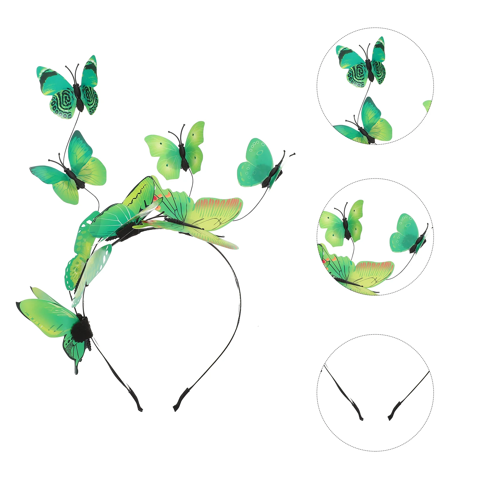 Hair Bands 3D Butterfly Headband Accessories Christmas Black for Party Costume Headpiece Butterflies Hoop Man Child