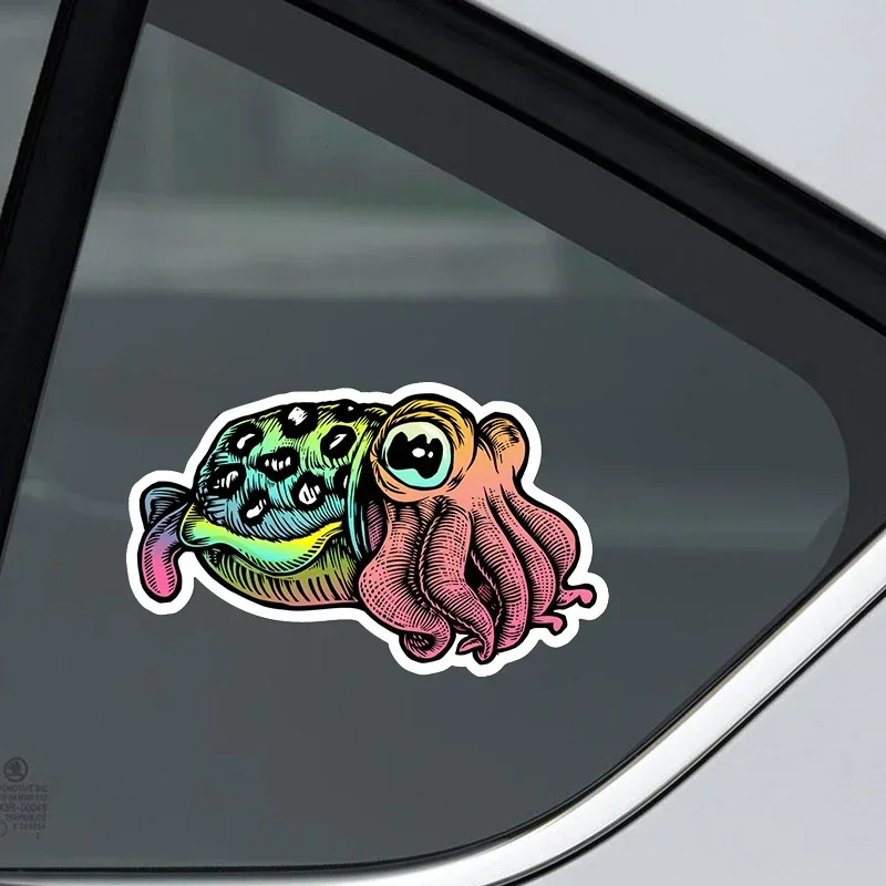 Car Waterproof Self-adhesive Stickers, Squid Stickers, Bumper Automatic Decoration, Rear Window, Laptop Car Stickers