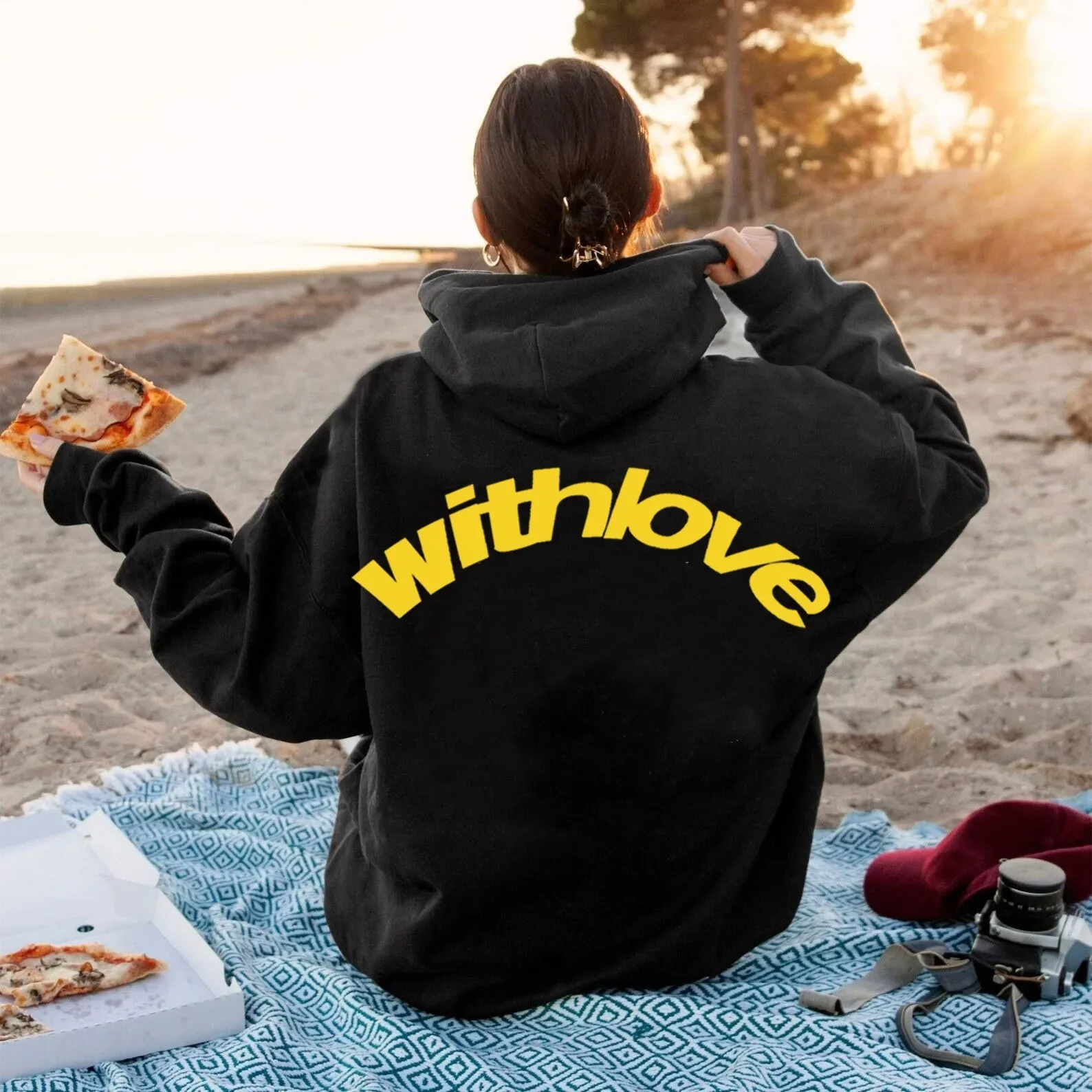Europese en Amerikaanse grensoverschrijdende eenvoudige en veelzijdige hoodie met print voor mannen en vrouwen, Amerikaans paar retro losse trendy merkhoodie.