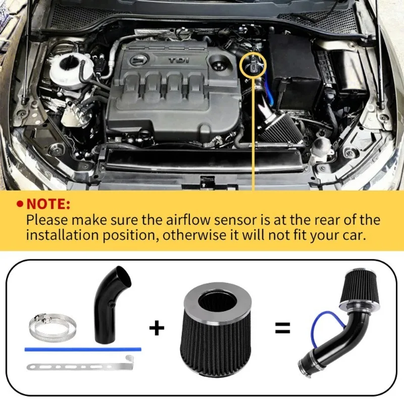 Universal Aluminum Alloy 76mm 3 Inch High Flow Air Filter Car Mushroom Head Intake Pipe Filters Automobile Air Intakes Accessory