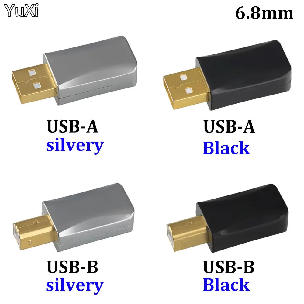 1Piece USB Data Cable DIY Type A Type B USB A USB B USB 2.0 Connector Jack Tail Sockect Connector Port Sockect Metal Casing