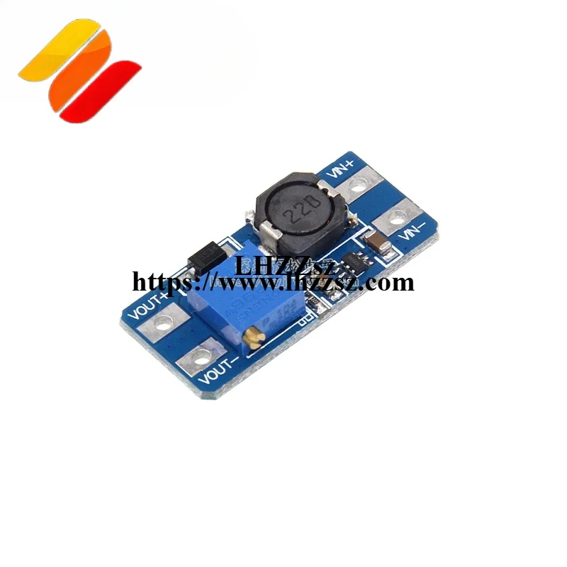 

MT3608 DC-DC boost module 2A boost board input voltage 2-24V liter 5/9/12/-28V adjustable