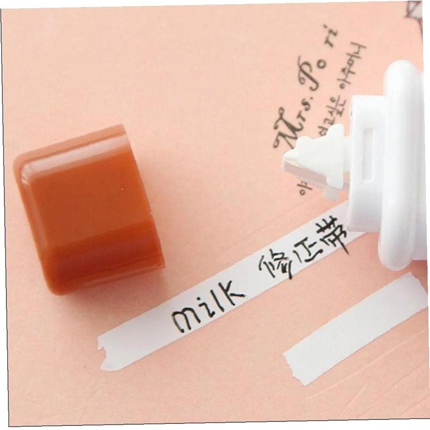 قطعتان من شريط تصحيح الحليب اللطيف للطلاب والمكتب والمدرسة وألوان الكتابة الصحيحة