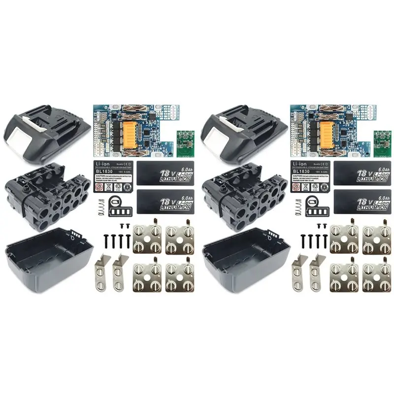 

ABJN-2X BL1830 Li- Battery Case PCB Charging Protection Circuit Board BL1860 Shell Box For 18V 6.0Ah Li- Battery