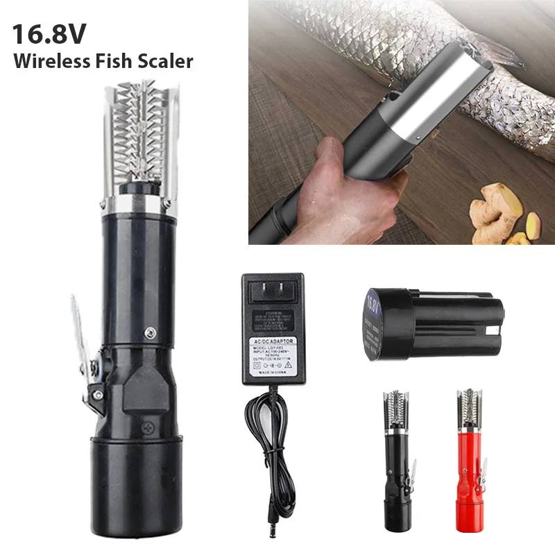 Portable Wireless Electric Fish Scaler Remover Cleaner Fishing Scalers Clean Battery Descaler Scraper Seafood Knif Tools kitchen