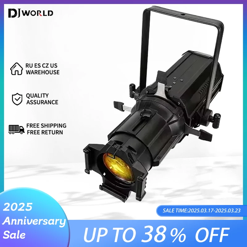 Foco LED Leko de perfil de 250W RGBW 4 en 1, iluminación de escenario de perfil elípsoidal profesional DMX para DJ, Fiesta Disco, Bar, teatro