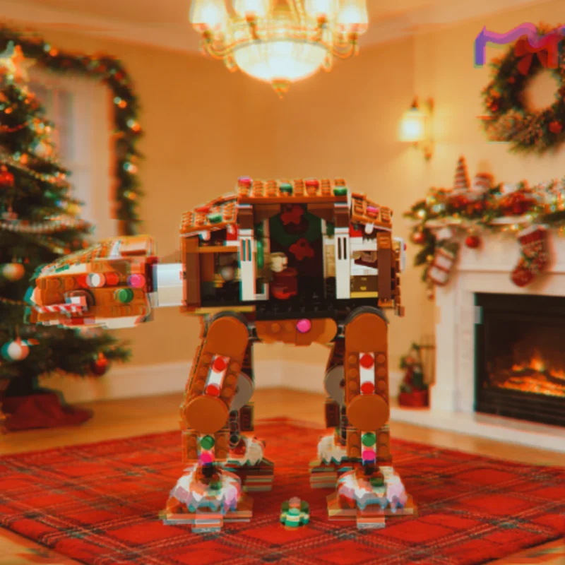 Auf Lager 2026 Neuer Lebkuchen-AT-AT-Walker mit Figuren Modellspielzeug DIY-Spielzeug Bausteine für Erwachsene Weihnachts- und Geburtstagsgeschenke – Detail 3