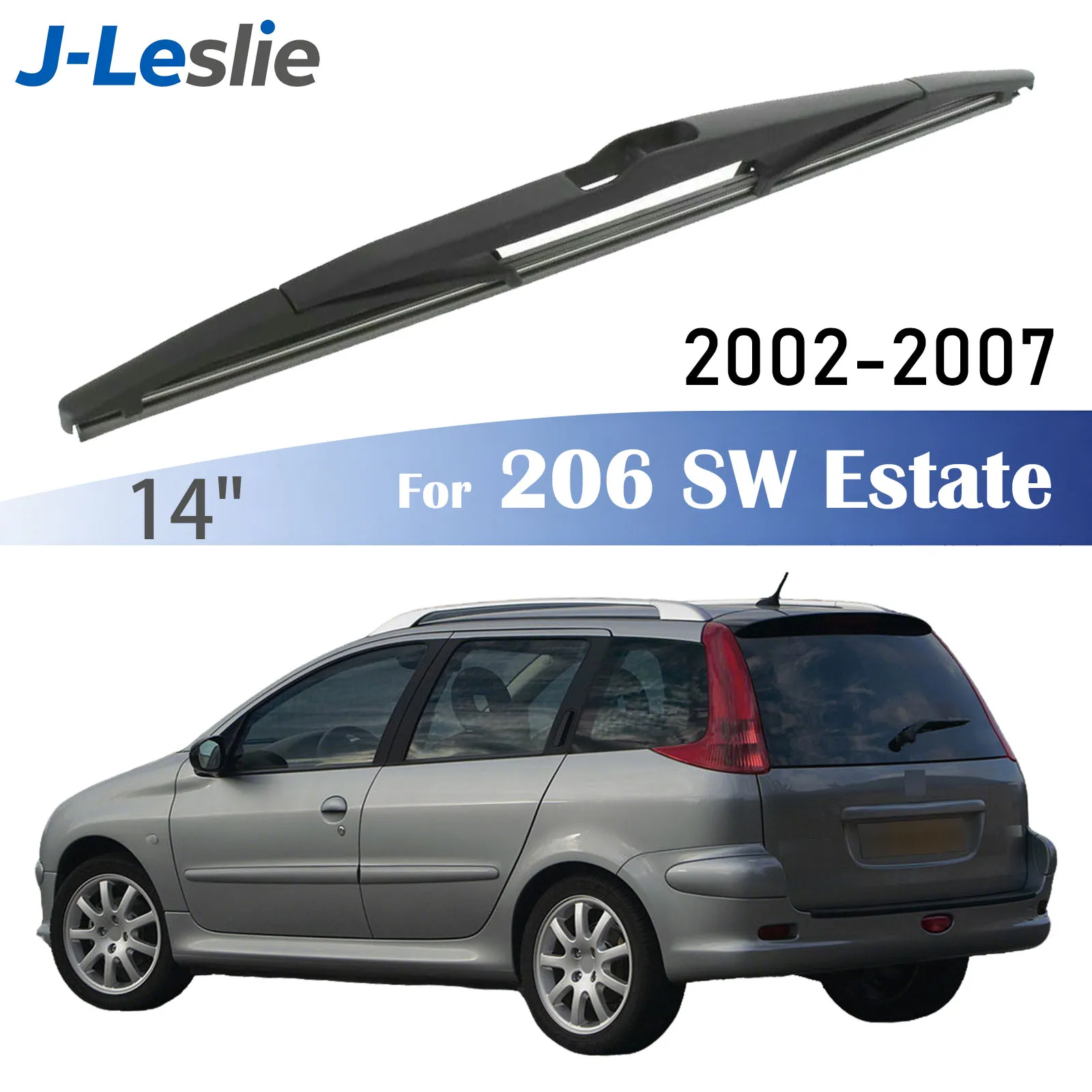 14-Zoll-Heckwischerblatt für Peugeot 206 SW Estate 2002-2007 Windschutzscheibenwischer Fensterreinigungsbürsten Zubehör scheibenwischer Hinten Heckwischerarm