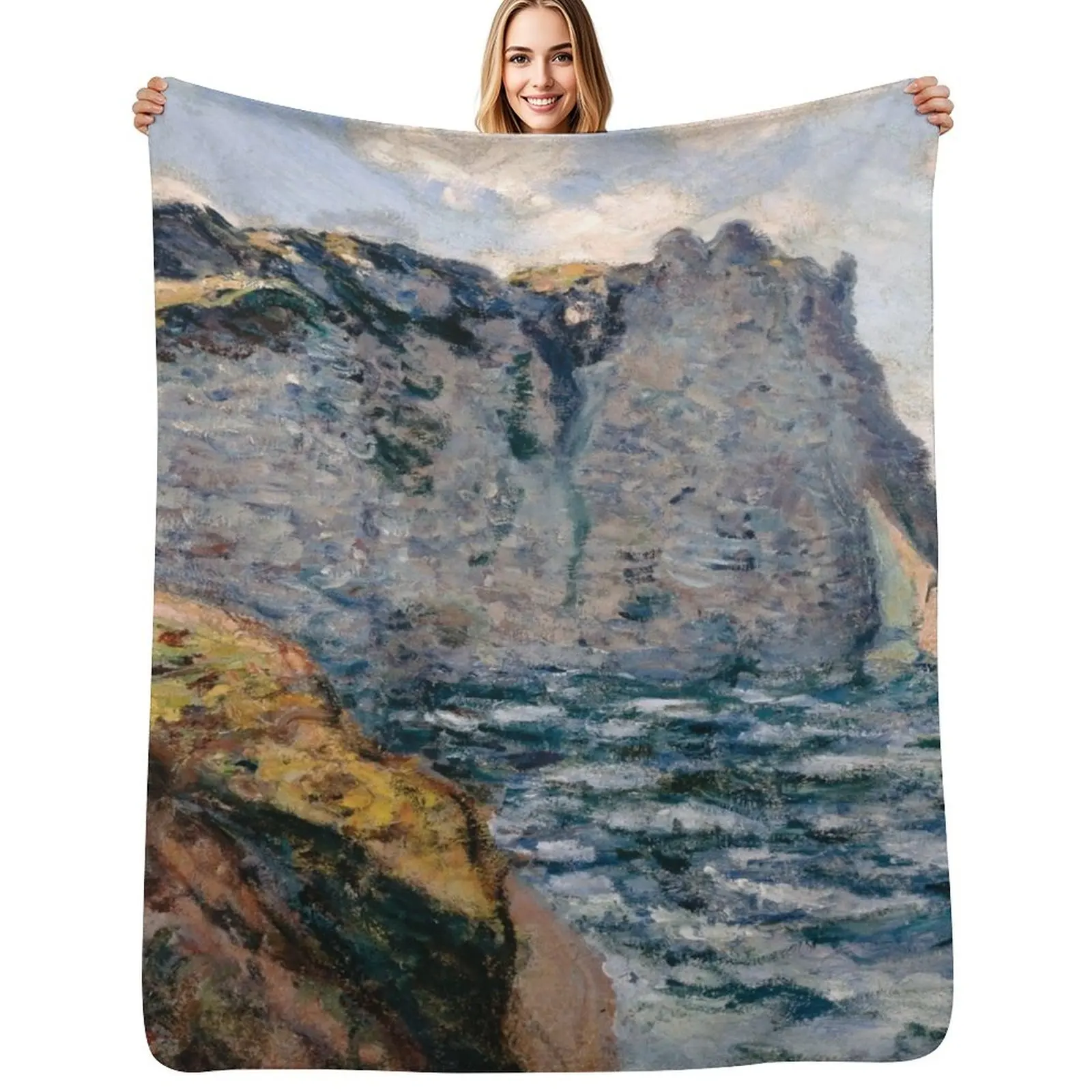

Abstract Ocean Throw Blanket Cozy Napping Blanket Gift for Mom Dad