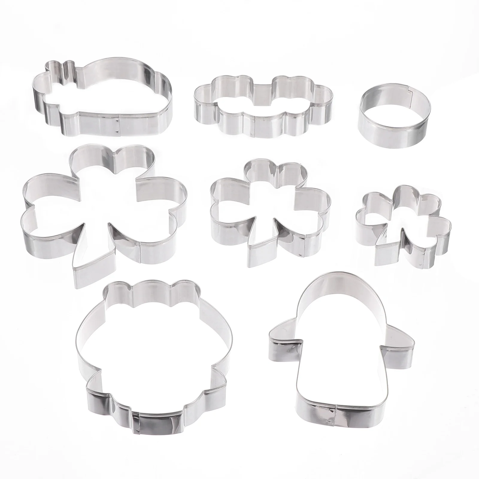 

8 Pcs Cookie Cutters Biscuits Molds Animal Leprechaun Household Baking Fondant St Patrick's Day