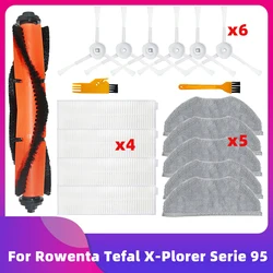 For Rowenta Tefal X-Plorer Serie 95 RG7975WH RG7987WH Parts Spare Main Roller Side Brush Hepa Filter Mop Cloth Wipe Replacement