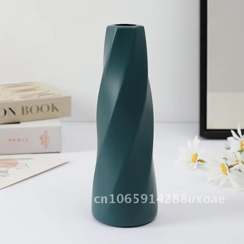

Nordic Style Plastic Flower Vase Modern Simple Creative Drop-Resistant Hydroponic Flower Arrangement Home Desktop Decor