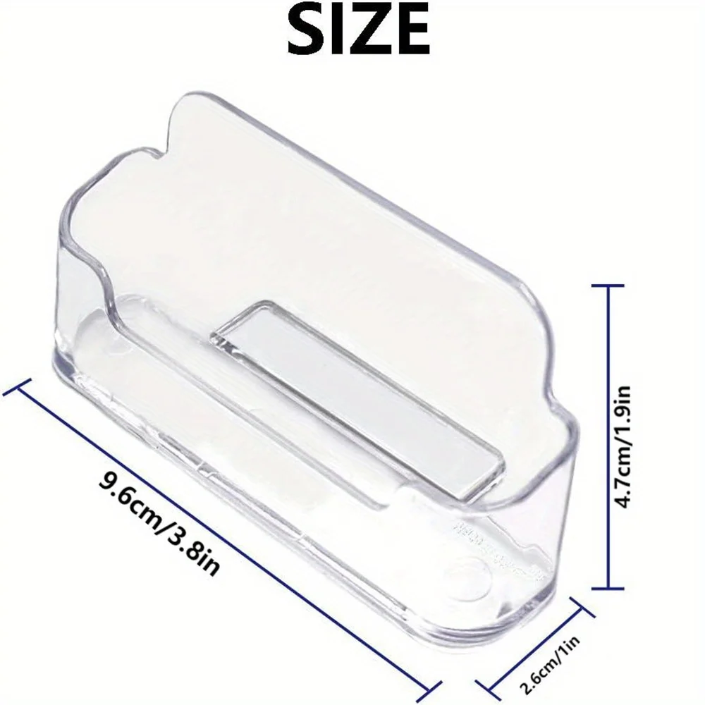 4 قطعة/8 قطعة/16 قطعة حامل بطاقة الأعمال البلاستيكية الشفافة ، عرض بطاقة الأعمال الاكريليك لحامل بطاقة الأعمال المكتبية