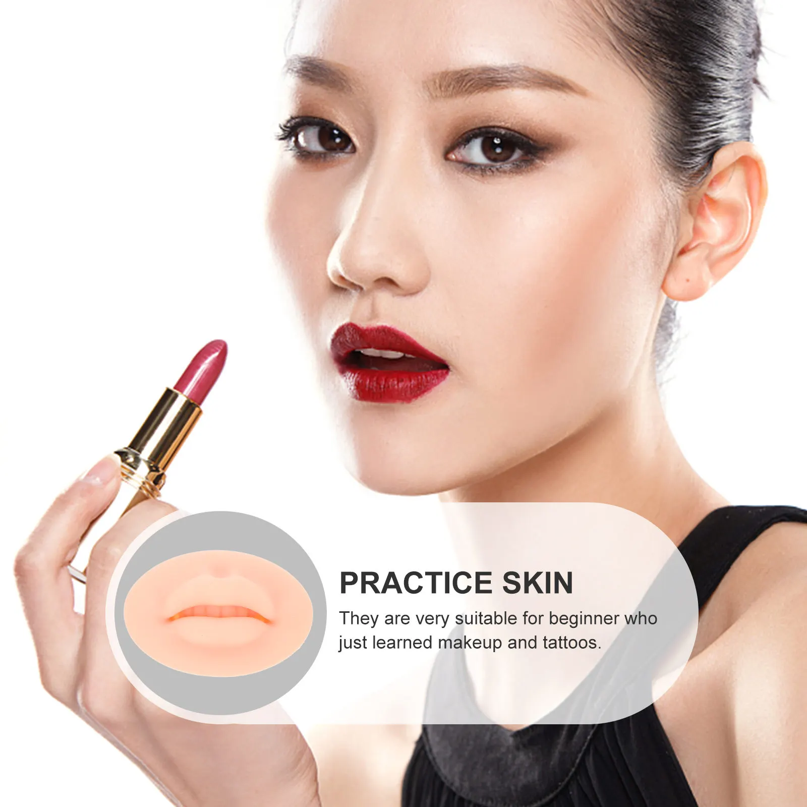 

Reusable 5D Silicone Practice Skin Mold Realistic Texture for Training Practice Embroidery Head Mold