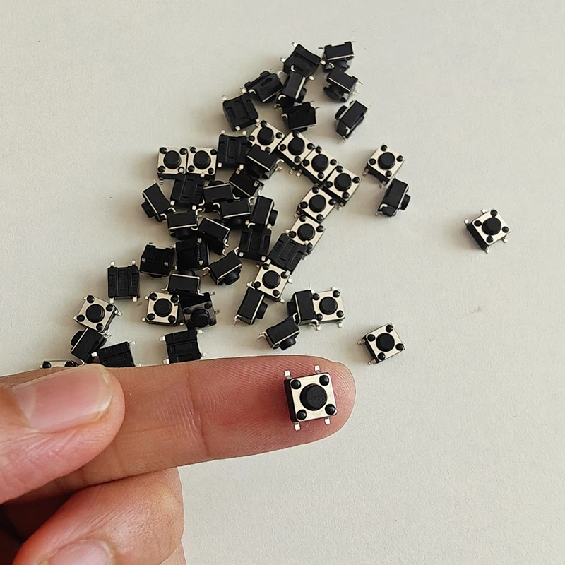 50 Stück Mini-Mikro-Tastschalter 6x6x5mm, 4-polig, Ein/Aus-Tasten – Detail 3
