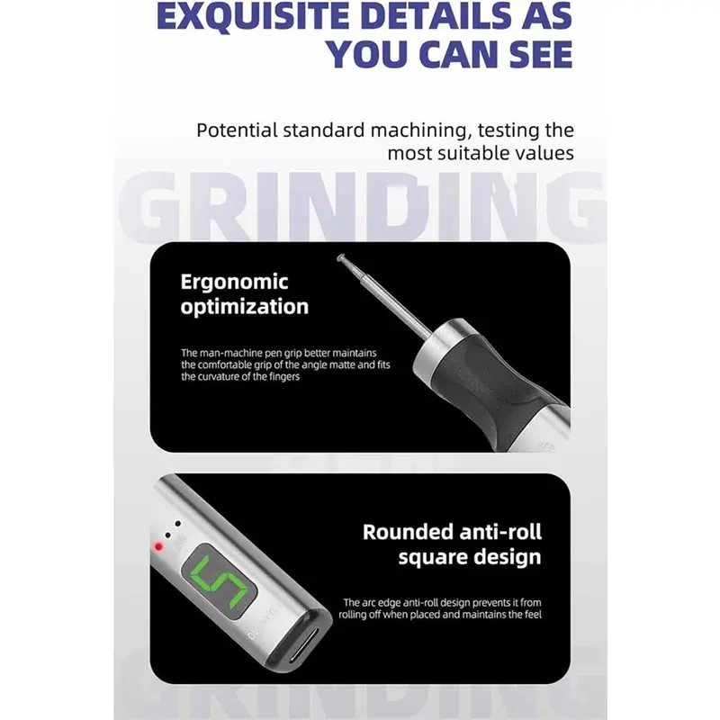 ปากกาแกะสลัก ABKO, เครื่องมือแกะสลักไร้สาย 5 ระดับความเร็ว, เครื่องแกะสลักปรับความเร็วได้สำหรับผลิตภัณฑ์อิเล็กทรอนิกส์ ไม้ หิน โลหะ แก้ว
