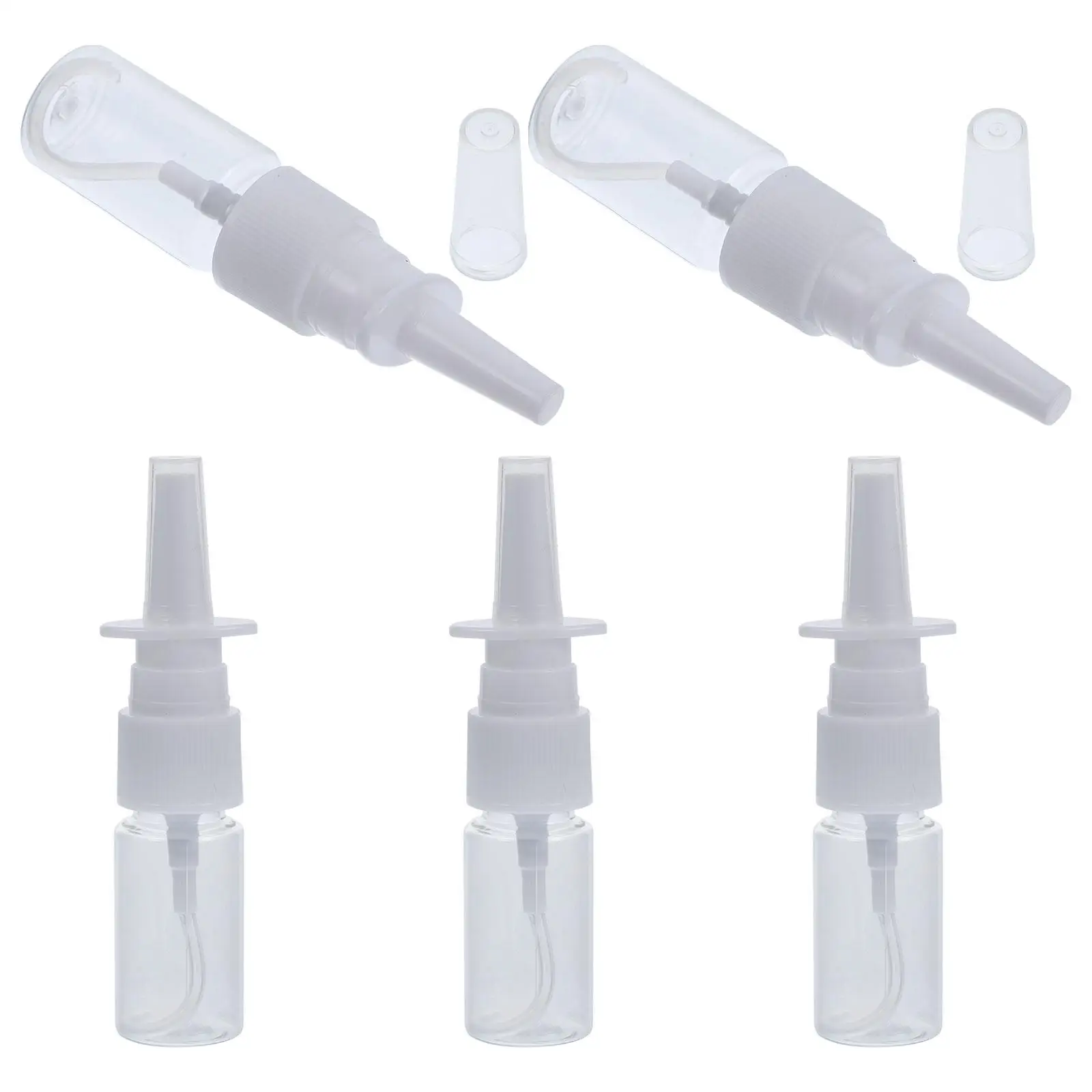 

5Pcs Nasal Spray Bottle Leakproof Fine Mini Plastic Travel Bottles Refillable Reusable Portable Suitable For Outdoor Travel