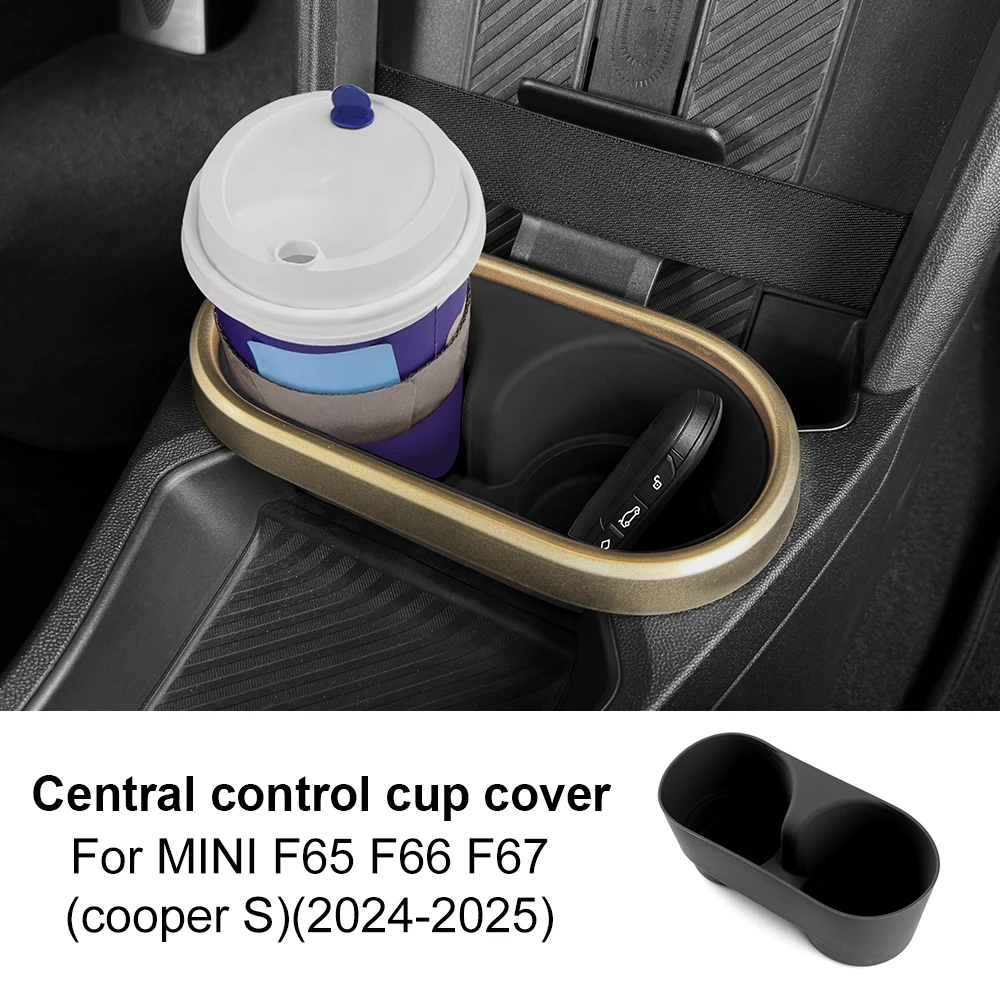 

Для Mini Cooper S F65 F66 F67 2024 2025 Автомобильный ограничитель чашки Ящик для хранения центральной консоли автомобиля Автомобильный держатель чашки Ограничитель черный