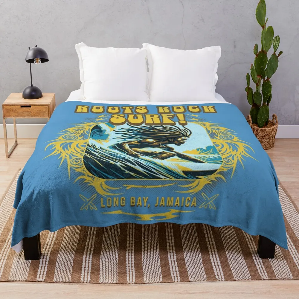 

Roots Rock Surf Throw Blanket Flannels blankets ands Sofa Blankets