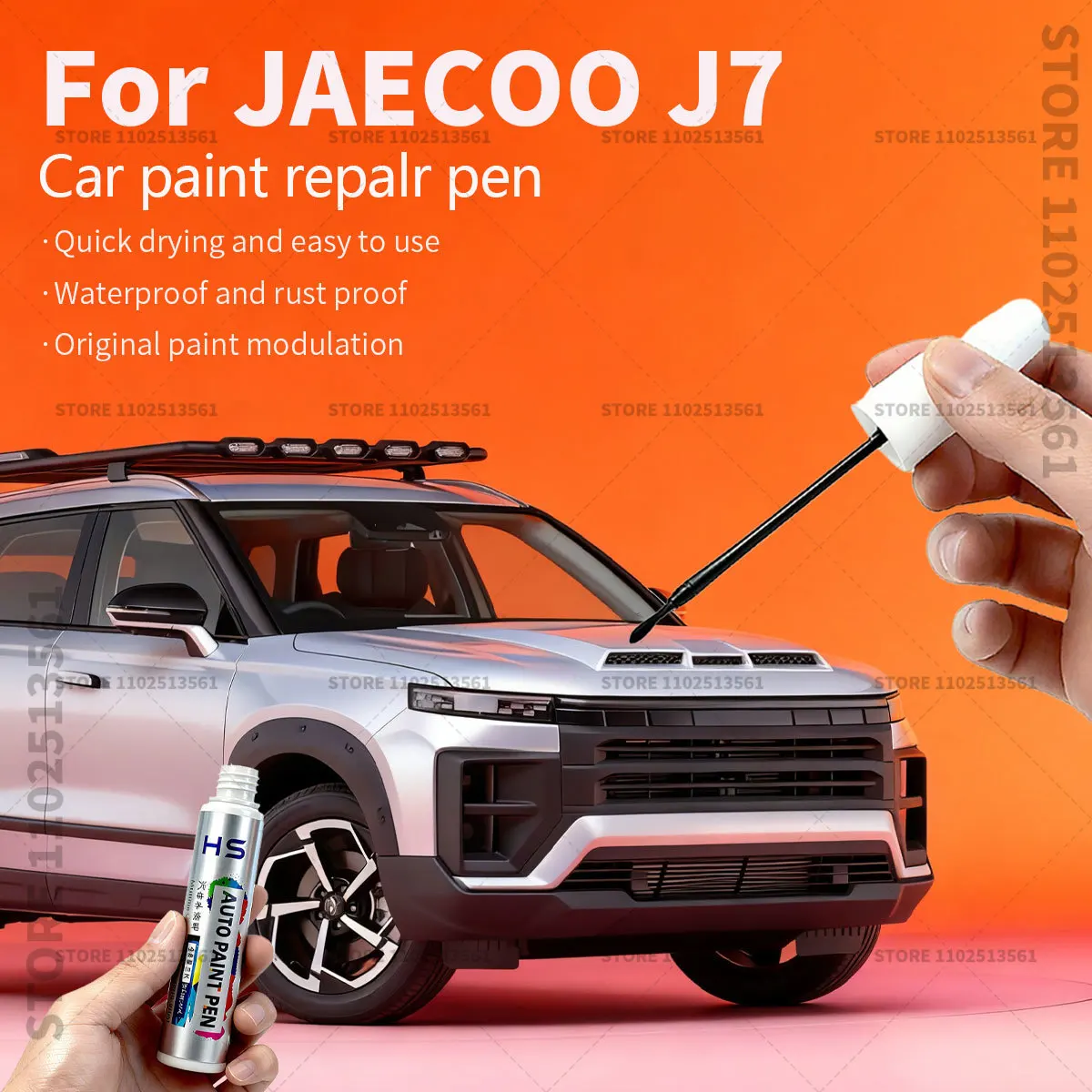 ل JAECOO J7 قلم إصلاح طلاء السيارات اللمس حتى مزيل الخدوش لتقوم بها بنفسك اكسسوارات السيارات الفضة 189 أبيض 100 أسود 213 أحمر CAH أخضر #1