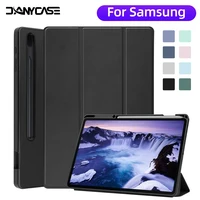 Para Samsung Tab S6 lite A11 plus funda S7/S8/S11 S7P/S7FE S10FE/S9/S9FE/S10lite S9P/S9 FE +/S10P 12,4 pulgadas A9/A9P 11 pulgadas con ranura para bolígrafo