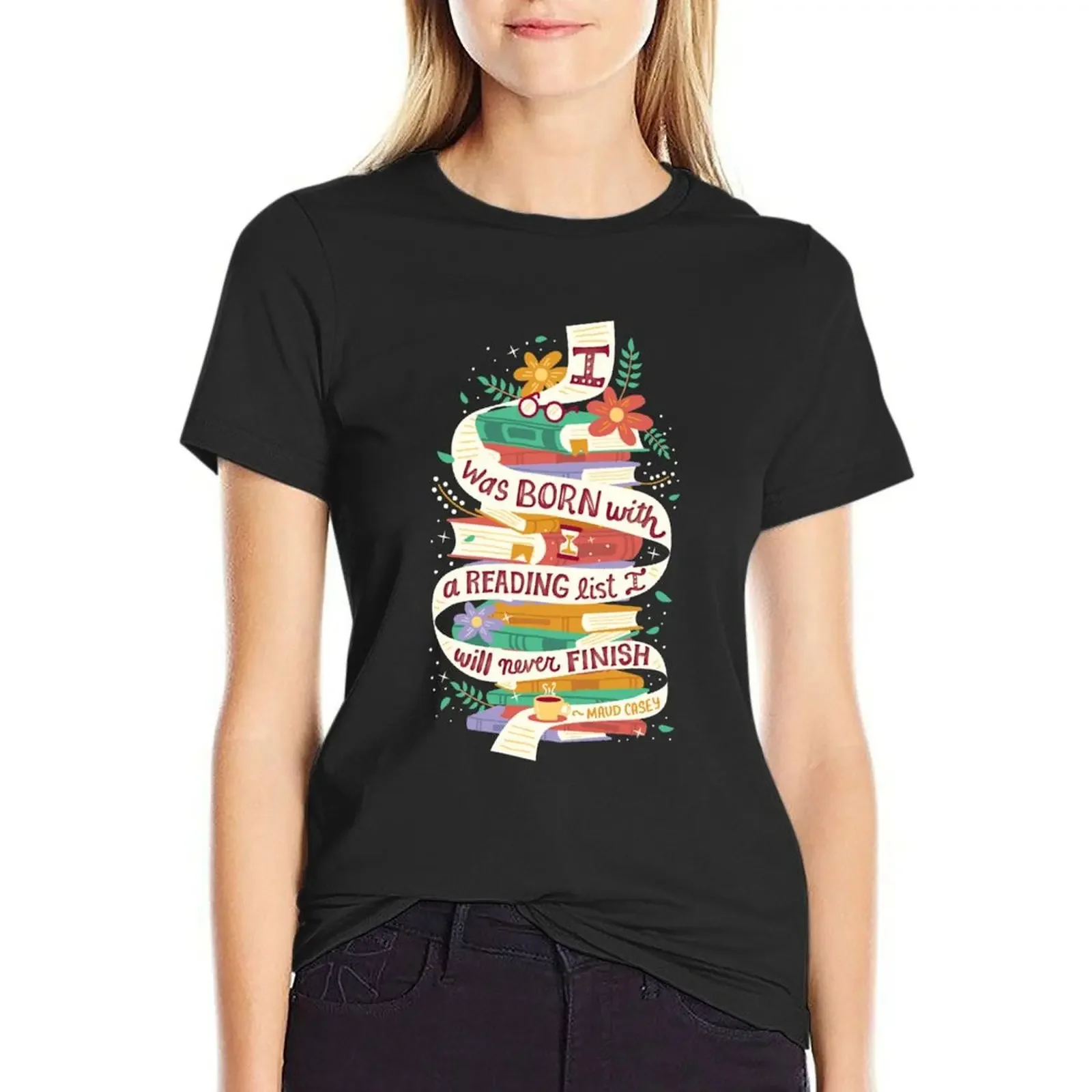 

Reading list T-Shirt tees sports fans vintage t shirt Women