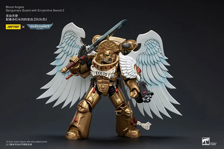 

JOYTOY Warhammer 40K Blood Angels Sanguinary Guard с Encarmine Sword 2, экшн-фигурка, оригинальная коллекция кукол, украшение, подарок