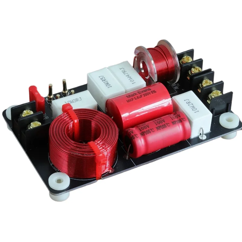 Q150 speaker crossover - 2-way, high/mid/low frequency, universal audiophile home speaker, hi-fi bookshelf crossover