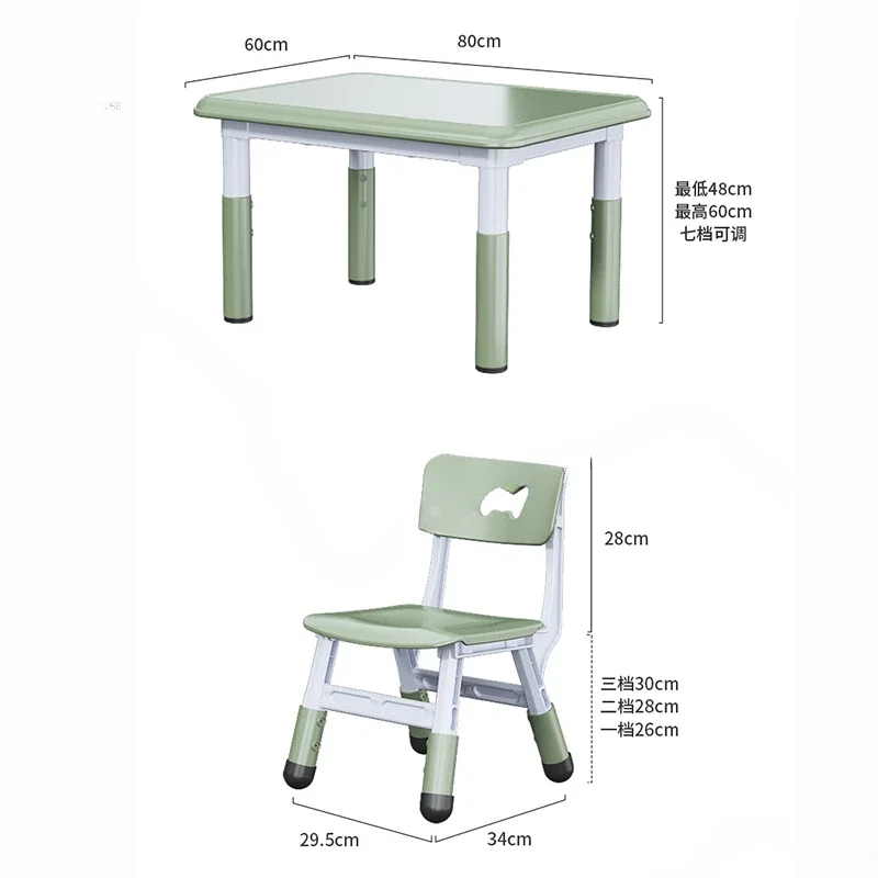 طاولة كتابة وكرسي للأطفال ، طاولة كتابة رياض الأطفال ، مكاتب ألعاب بلاستيكية ، طاولة رفع ، مكتب رسم ، منزلي
